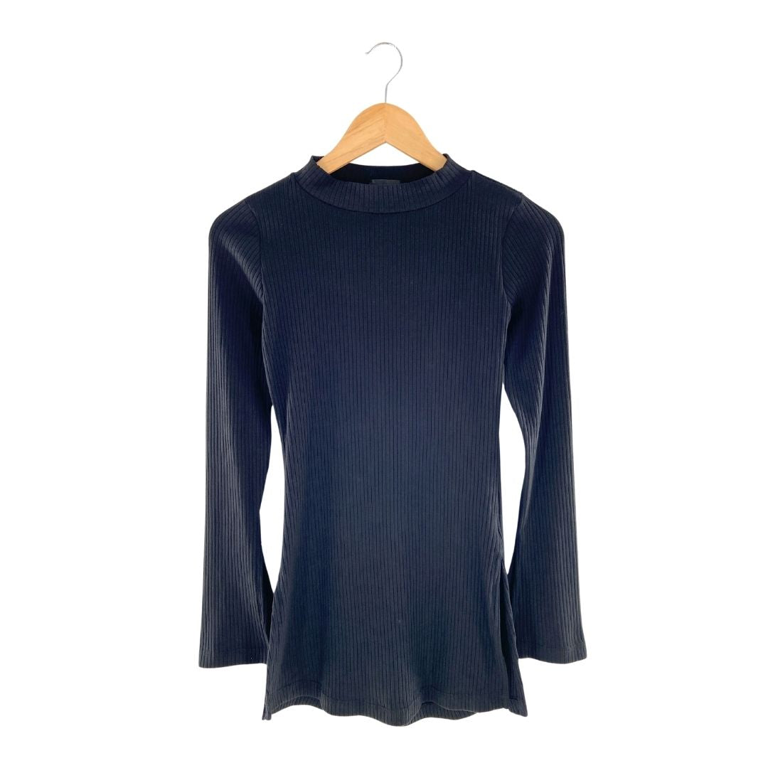 Blusa en canalé manga larga