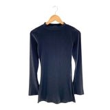 Blusa en canalé manga larga