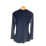 Blusa en canalé manga larga