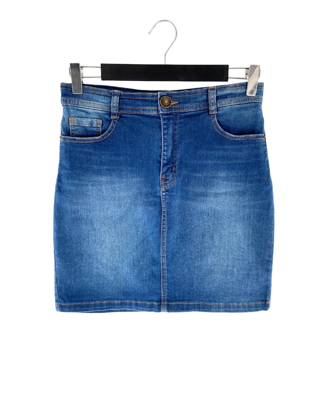 Falda mini en denim stretch