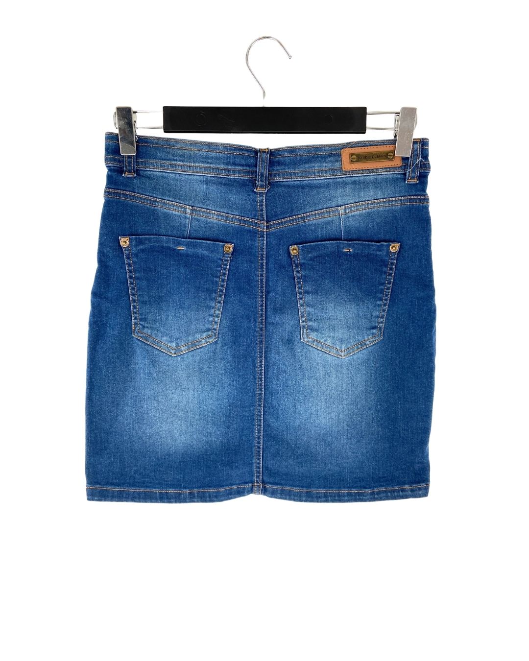 Falda mini en denim stretch