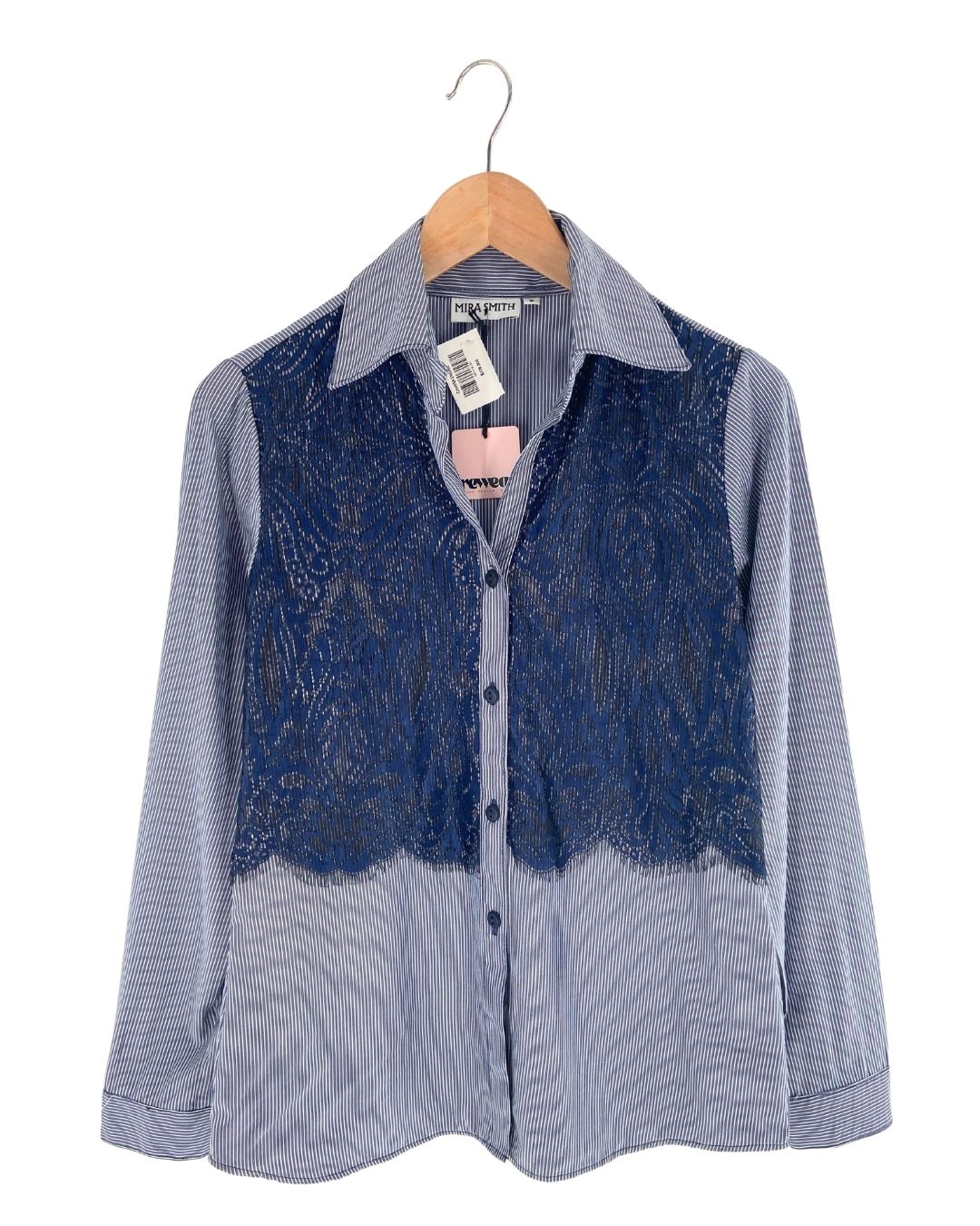 Camisa manga larga con blonda