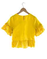 Blusa manga corta con ojalillo