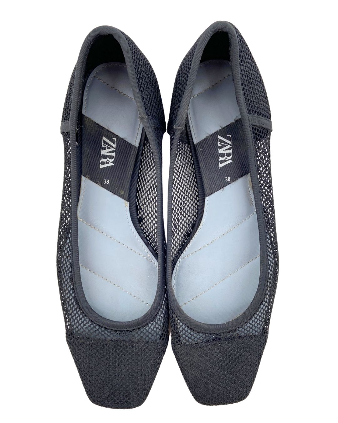 Flats en mesh punta cuadrada