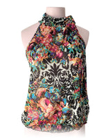 Blusa en mesh cuello halter