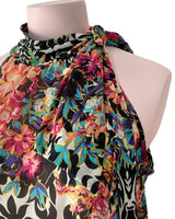 Blusa en mesh cuello halter