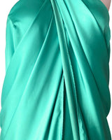 Maxi vestido satinado de tiras