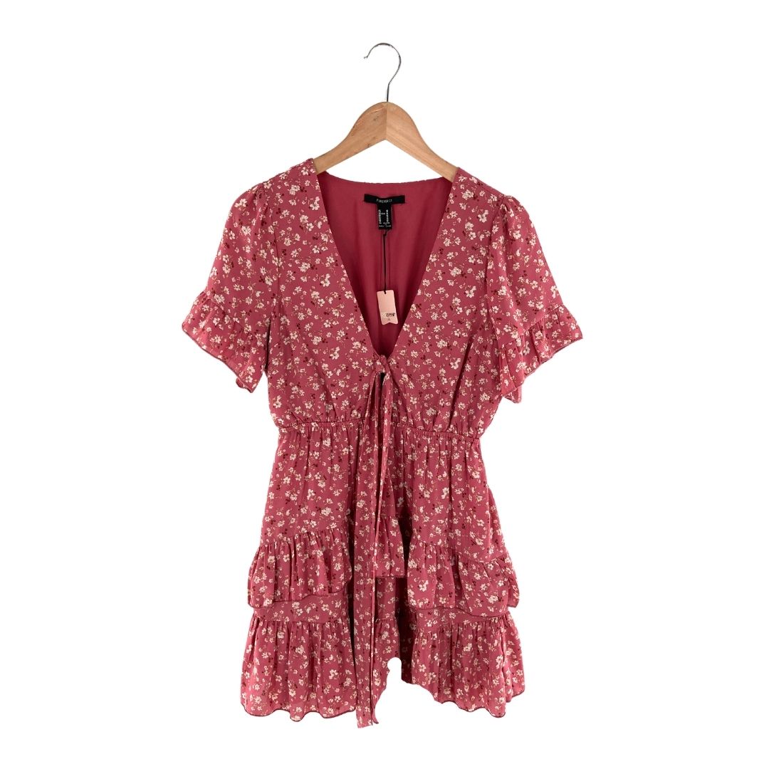 Vestido mini anudado en delantero