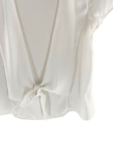 Blusa manga corta anudada