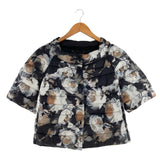 Chaqueta crop acolchada print