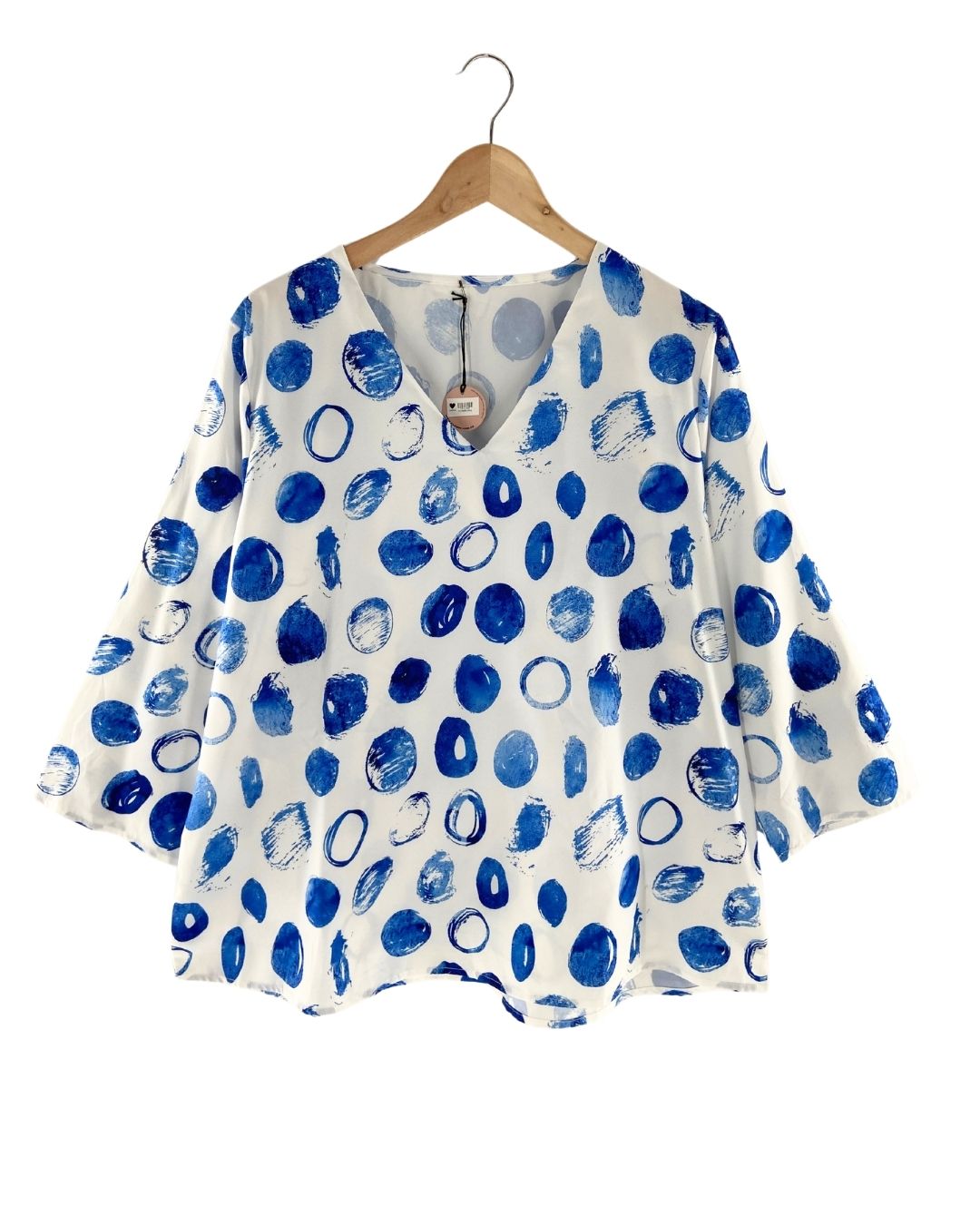 Blusa satinada manga larga