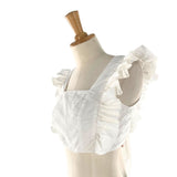 Top sleeveless con vuelos