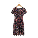 Vestido midi manga corta