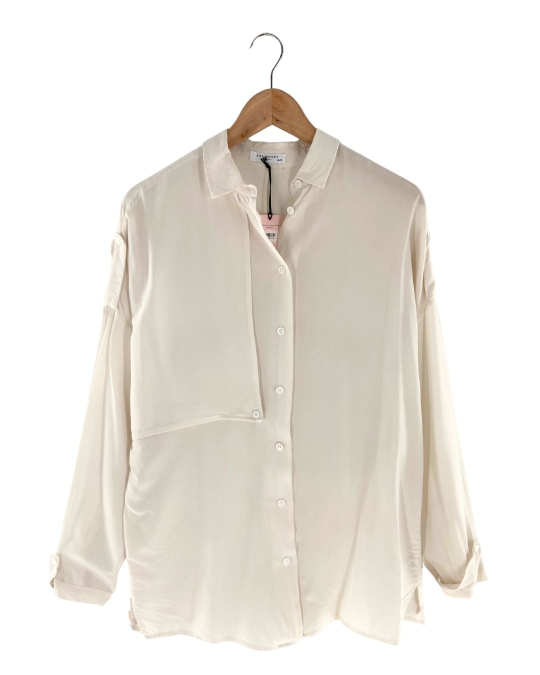 Camisa en seda manga larga