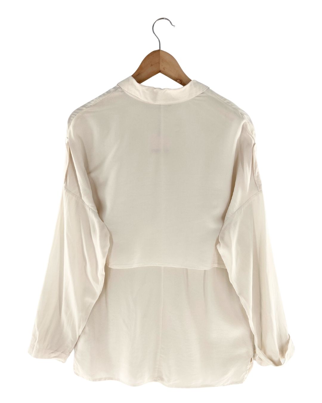 Camisa en seda manga larga