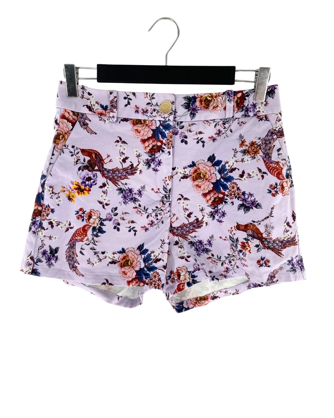 Short mini print flores