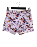 Short mini print flores