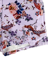 Short mini print flores