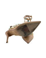 Stilettos Rockstud de cuero