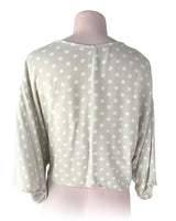 Blusa crop manga mariposa