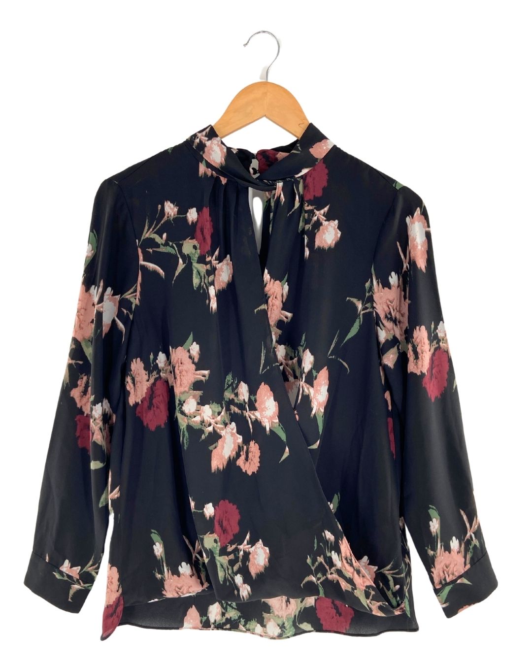 Blusa cruzada manga larga