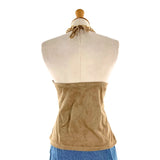 Blusa efecto gamuza