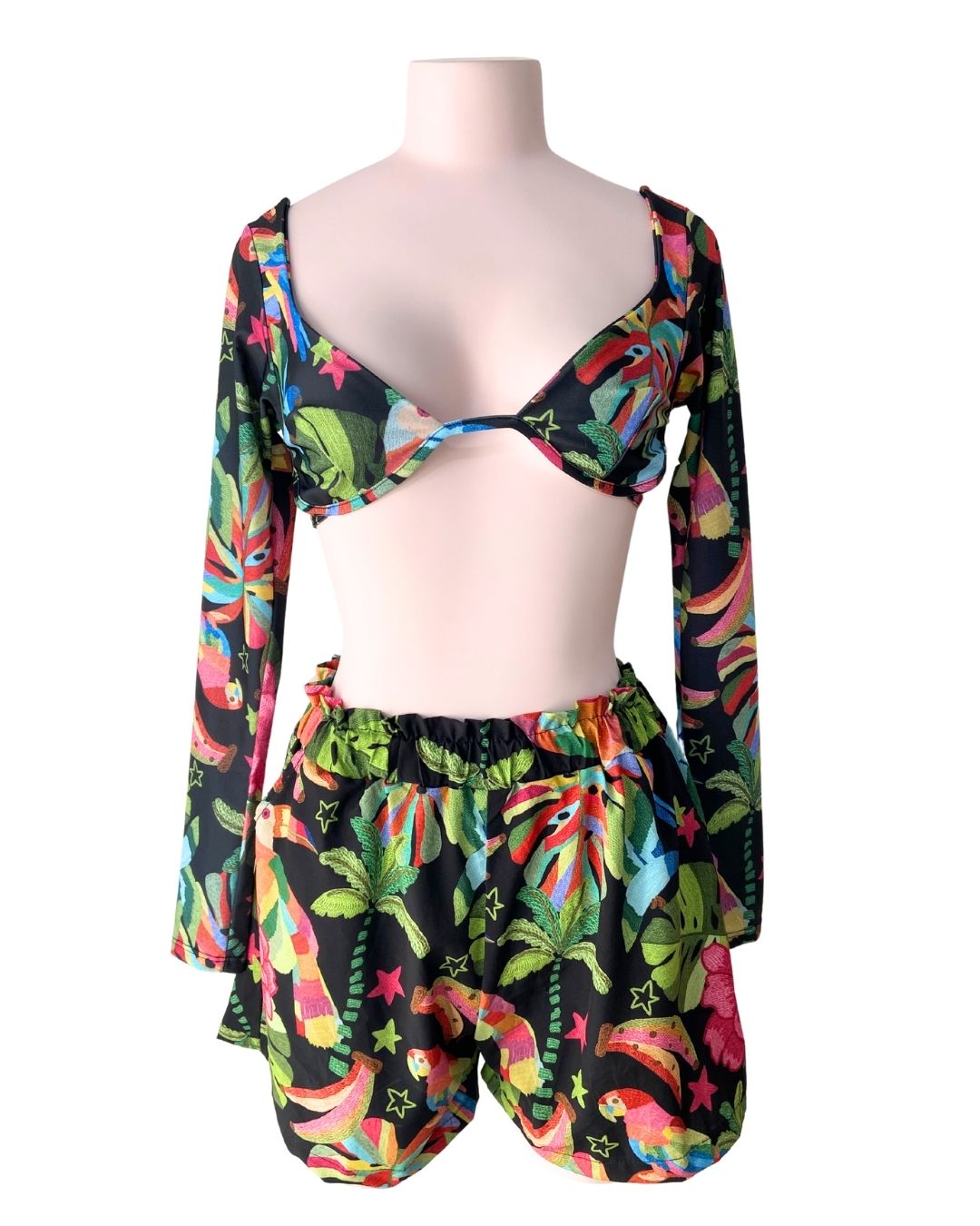 Set crop y short estampados