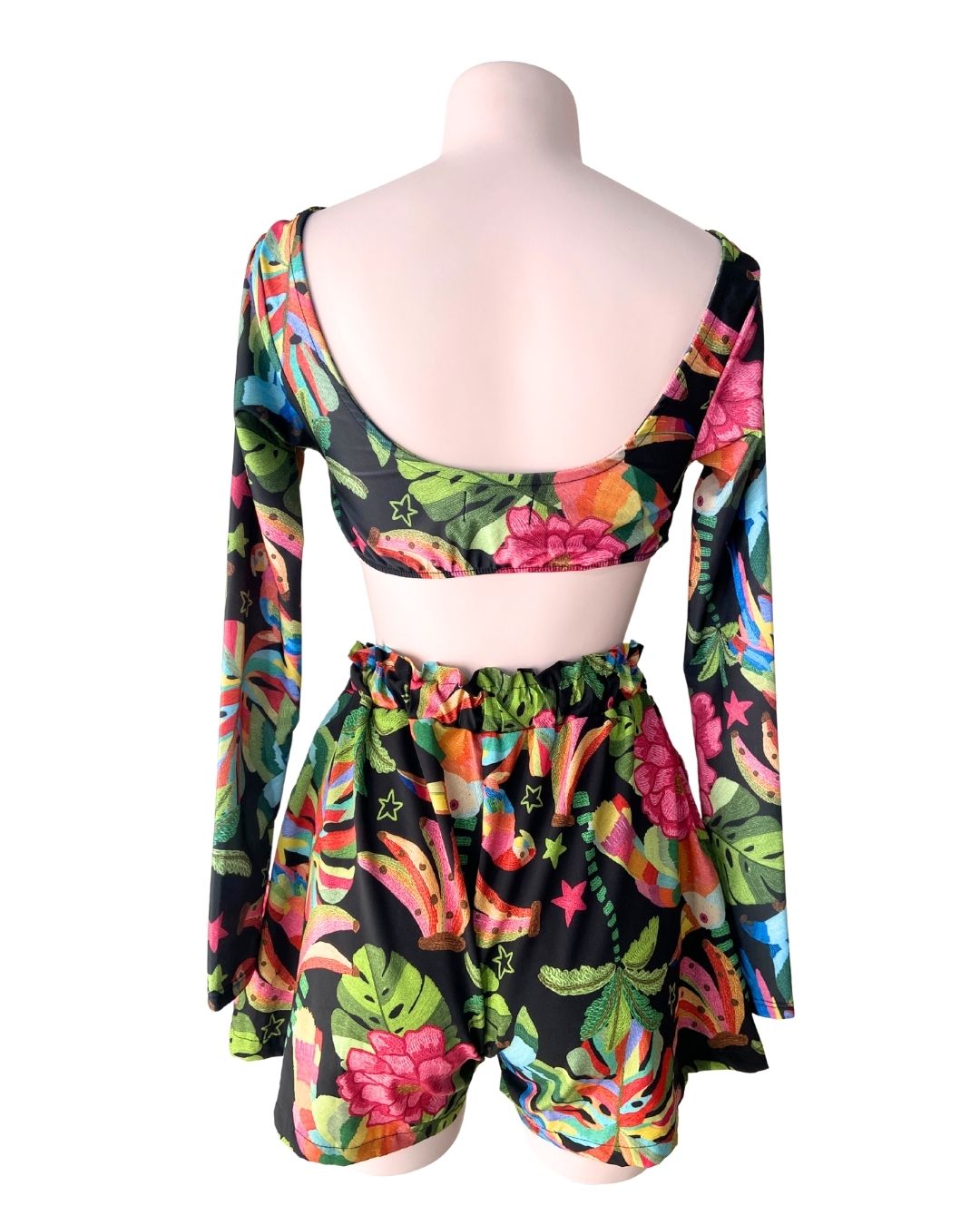 Set crop y short estampados