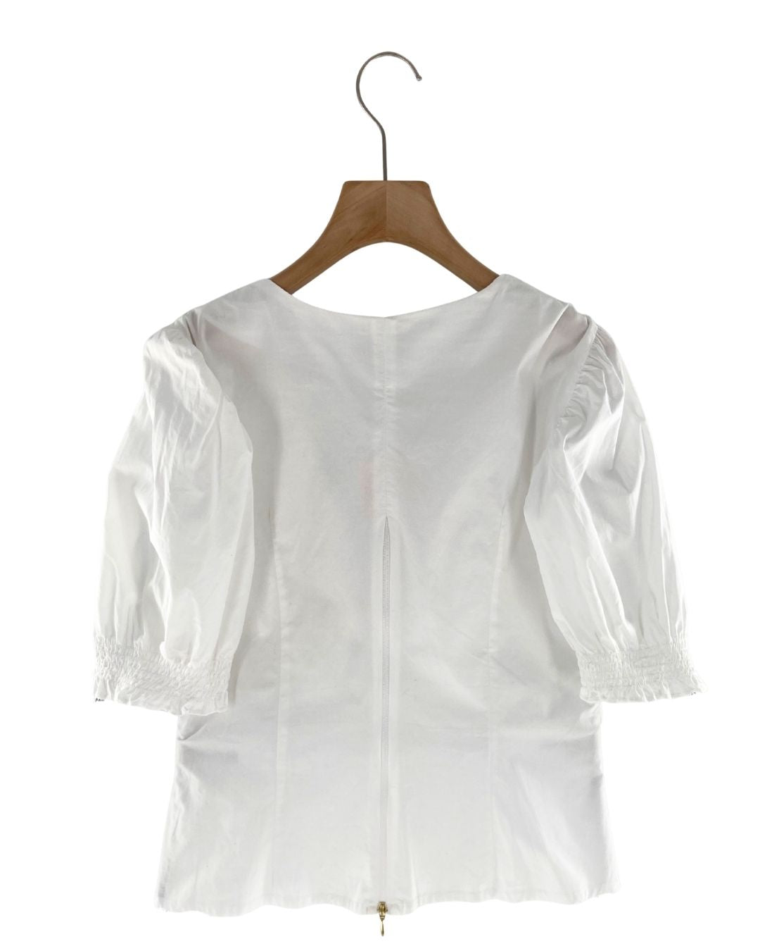 Blusa manga encauchada anudada