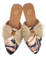 Mules planos animal print