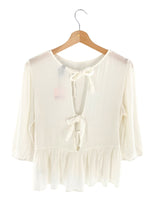Blusa manga 3/4 con textura