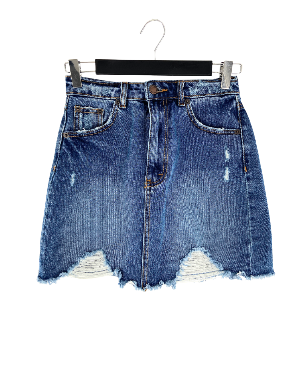 Falda mini en denim