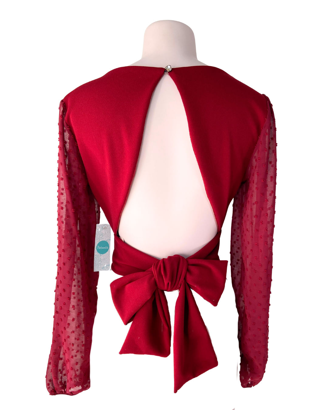 Blusa anudada en espalda