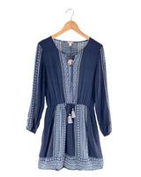 Vestido midi con print anudado