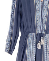 Vestido midi con print anudado