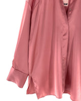 Camisa satinada manga larga