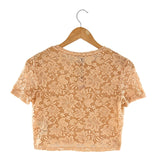 Blusa crop manga corta