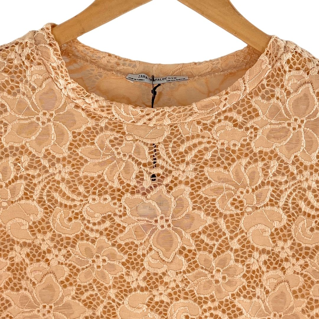 Blusa crop manga corta
