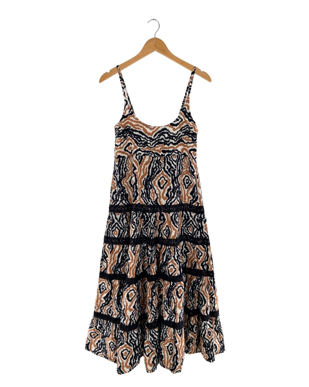 Maxi vestido amplio de tiras