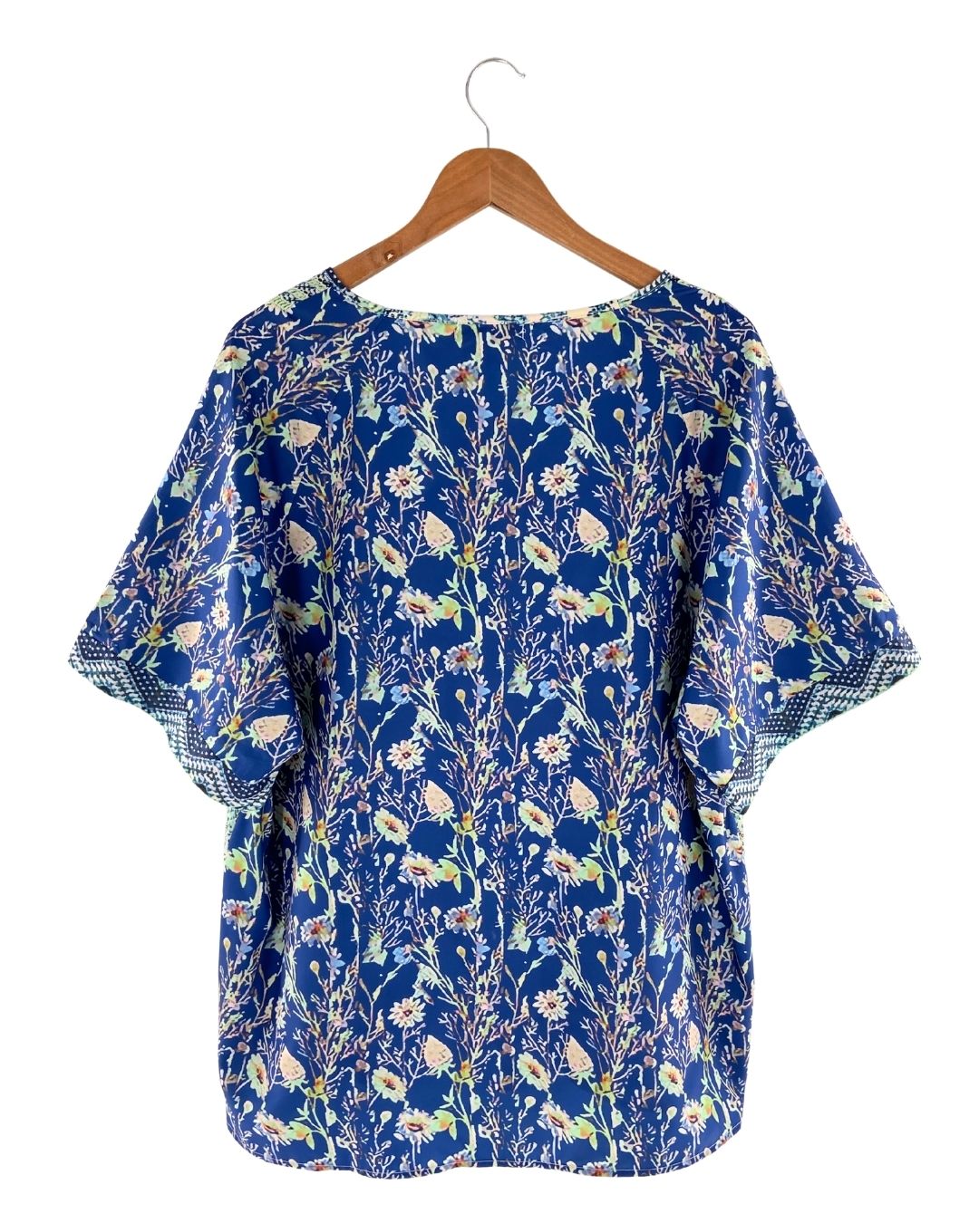 Blusa manga corta satinada