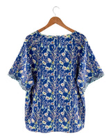 Blusa manga corta satinada