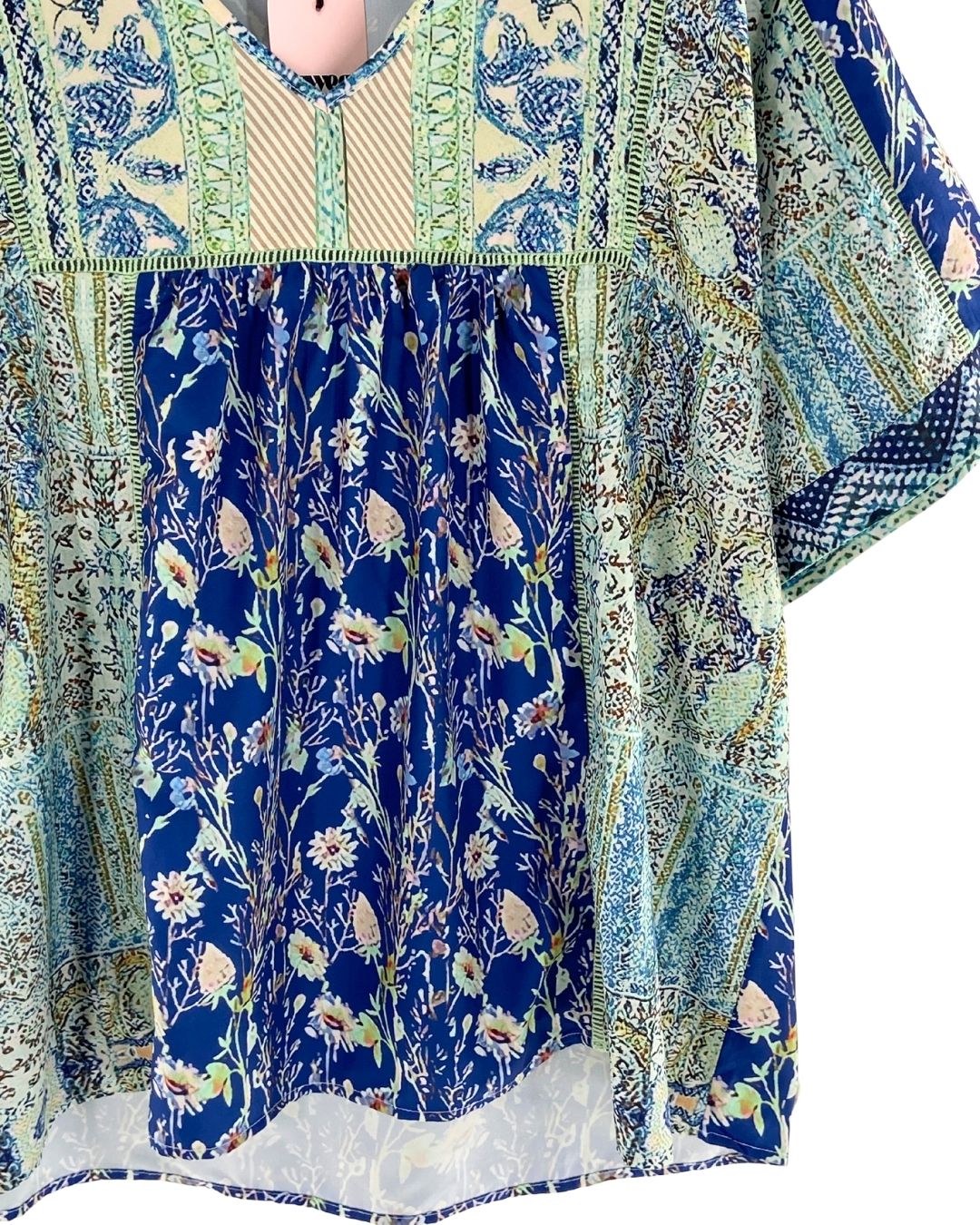 Blusa manga corta satinada