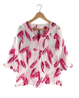 Blusa en algodón cuello V