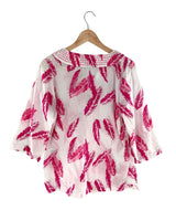 Blusa en algodón cuello V