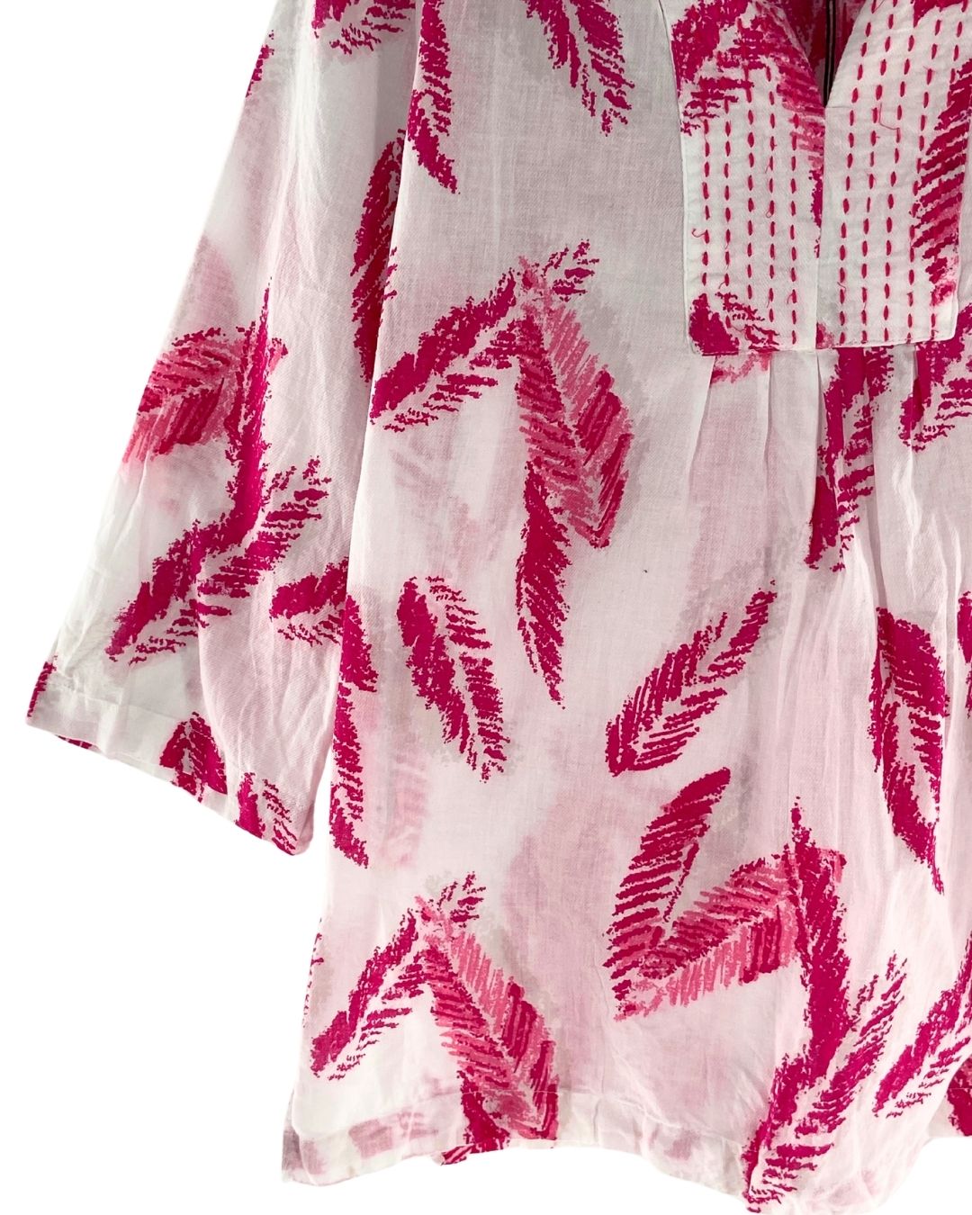 Blusa en algodón cuello V