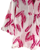 Blusa en algodón cuello V