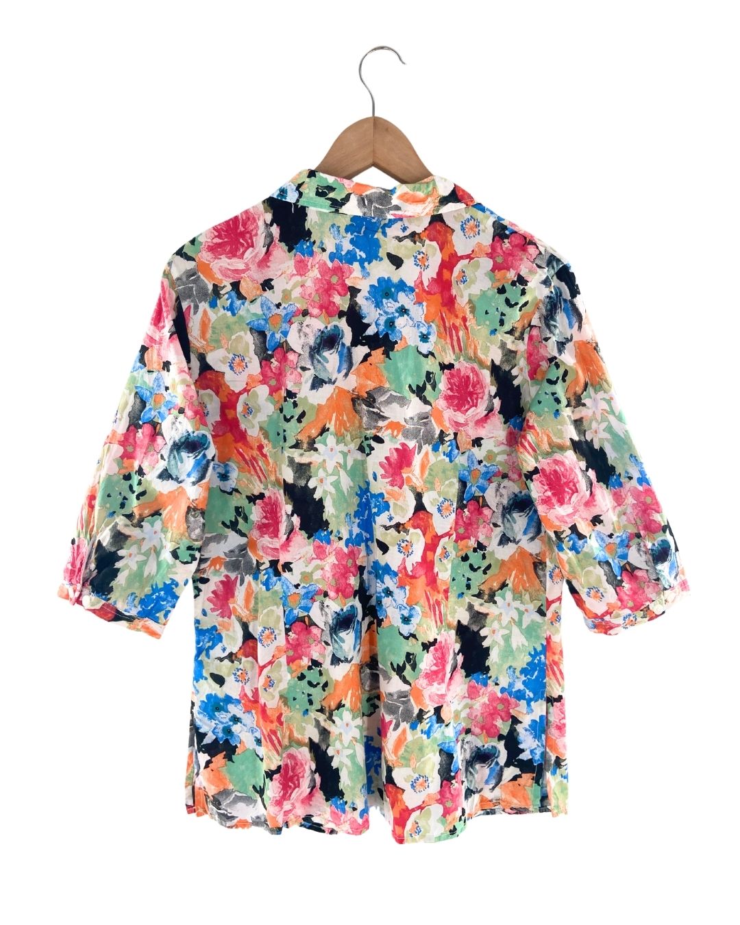 Blusa abotonada manga 3/4