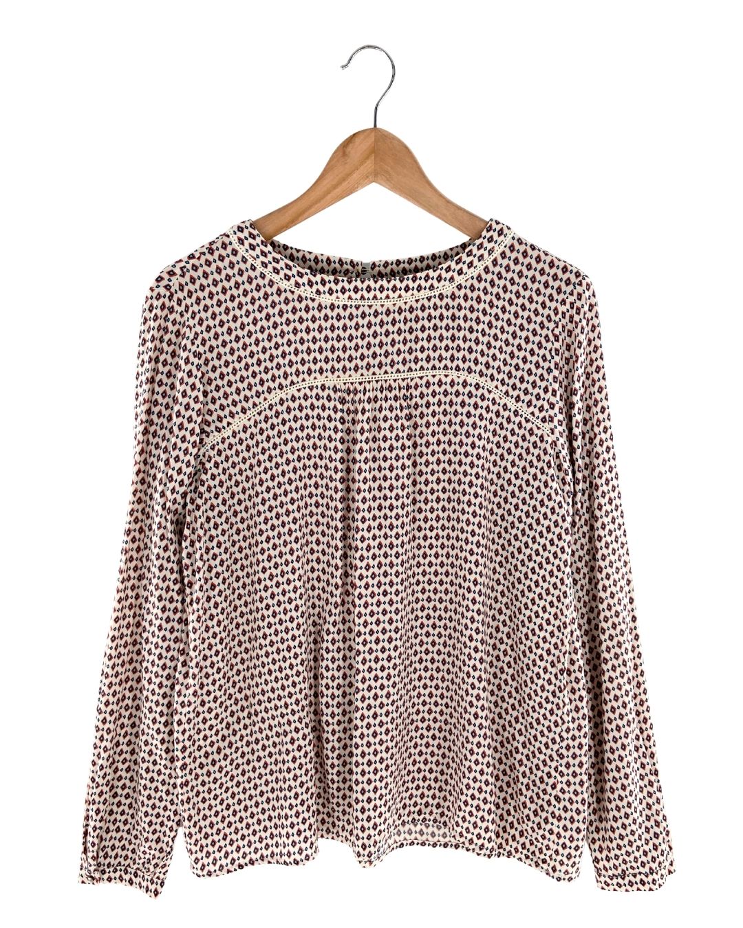 Blusa manga larga print