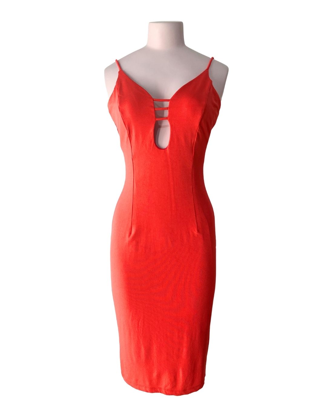 Vestido midi de tiras