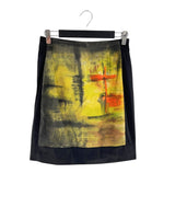 Falda midi con print delantero